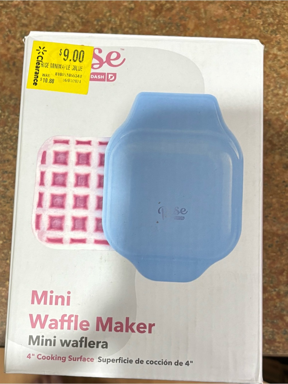 Ash Blue Mini Waffle Maker
